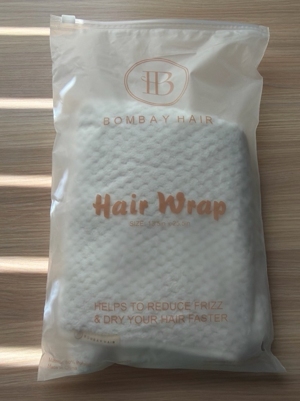 Bombay White Hair Wrap - Soft Absorbent Towel for Hair